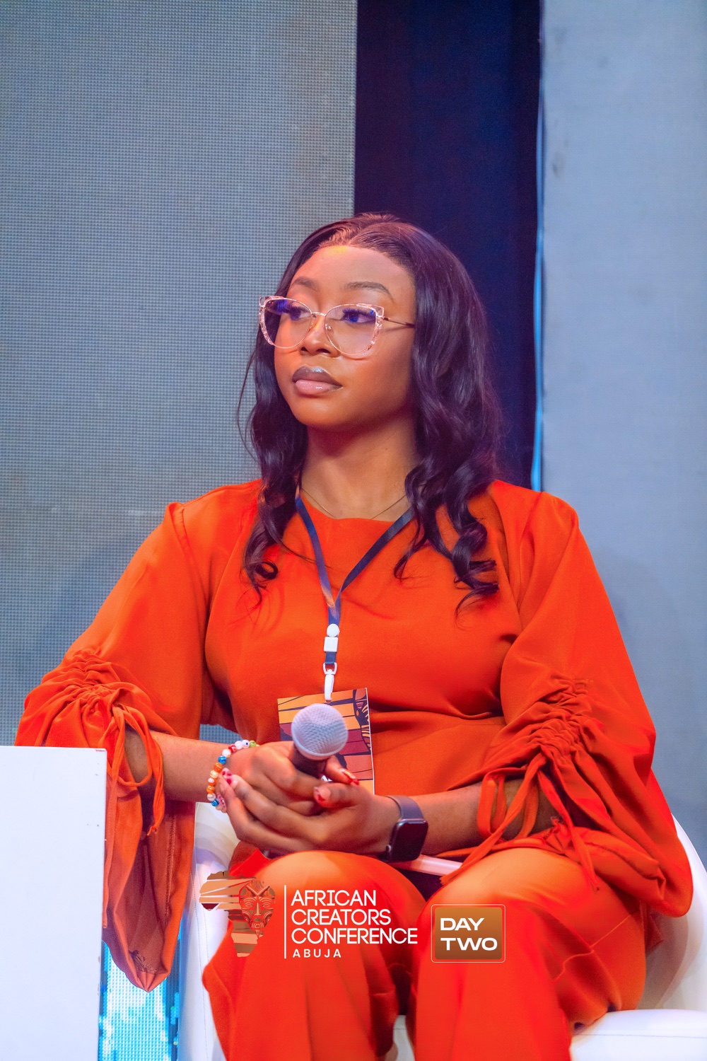 Salome speaking at the African Creators Conference 2025